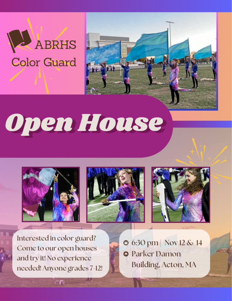 Winter Guard Open House November 12 and 14 2024 6:30p at the Parker Damon building