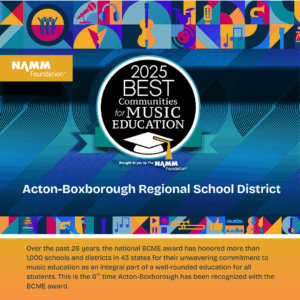 2025 Best Communities for Music Education
Acton-Borboro Regional School District